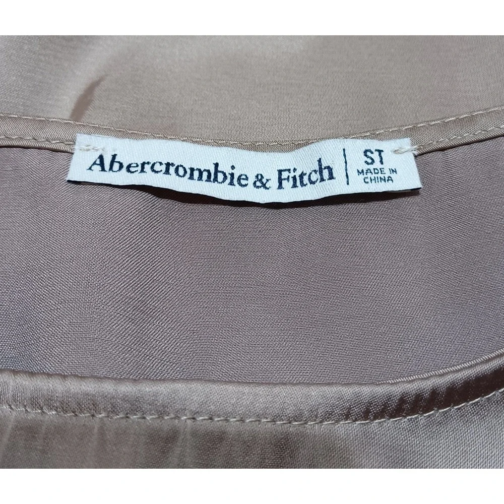Abercrombie Slip Dress Womens ST Taupe Y2K Minimalist Capsule Elevated Luxury